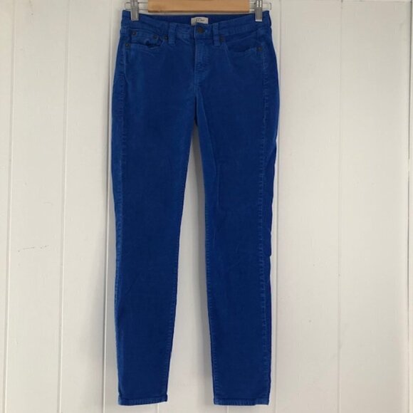 J. Crew Womens Toothpick Blue Cords Size 26 - Picture 1 of 8